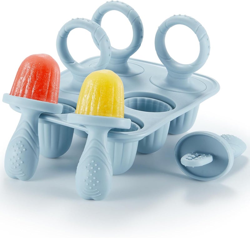 ACOOKEE Toddler Popsicles Molds 1 Pack 6 Handle, BPA Free Silicone Popsicles Molds, Essentials Shower Gifts - Image 1